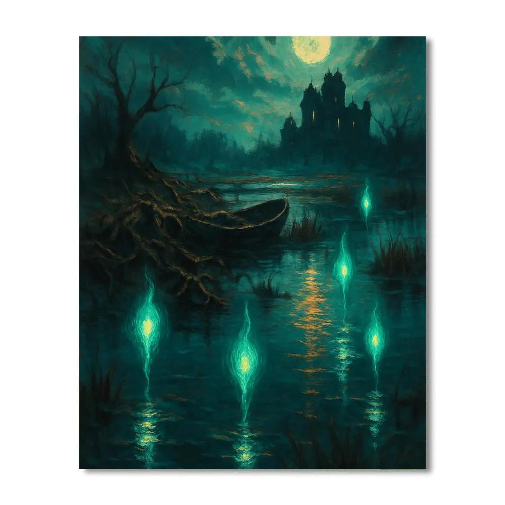 Glowing Marsh Of Echoes Painting by numbers kit