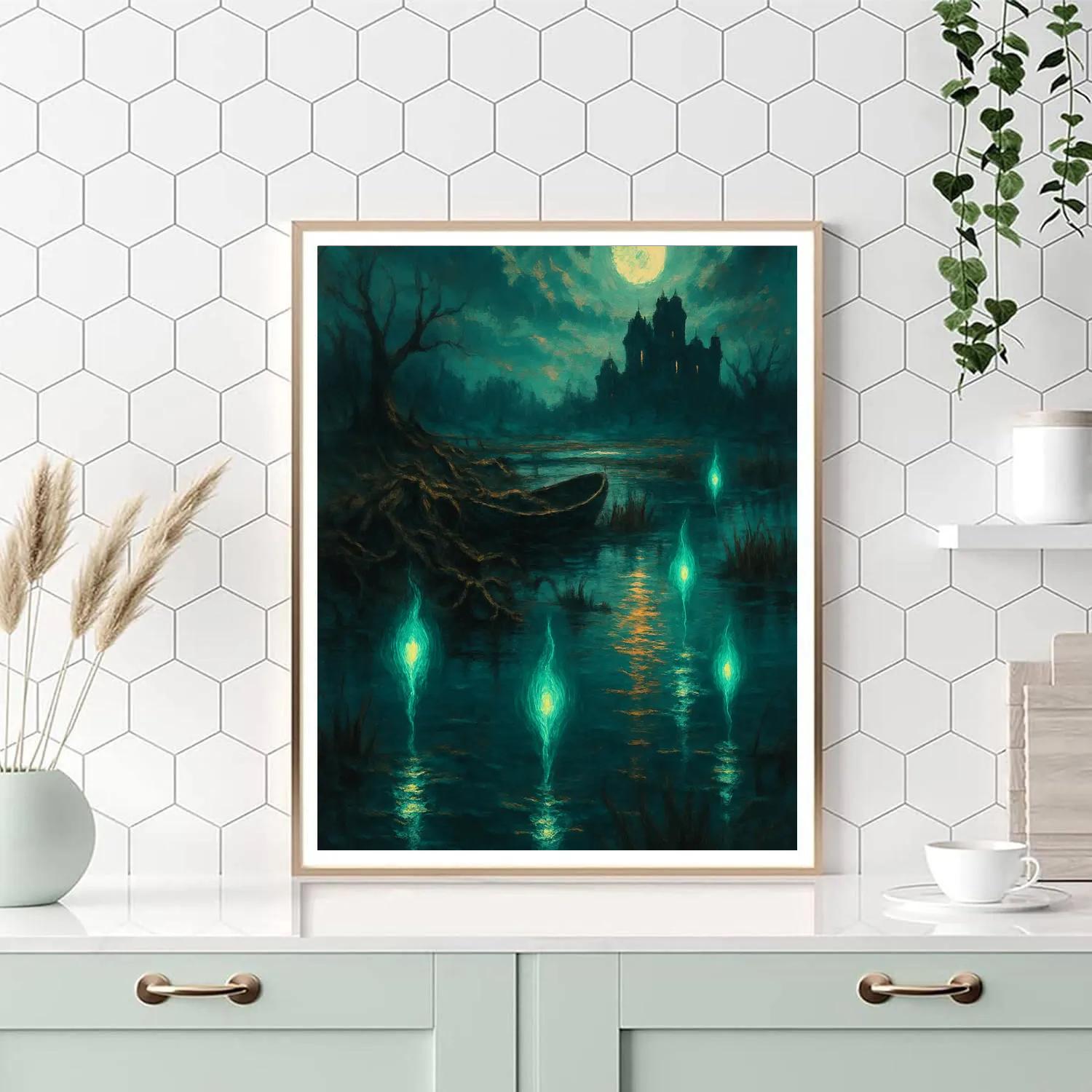 Glowing Marsh Of Echoes Painting by numbers kit