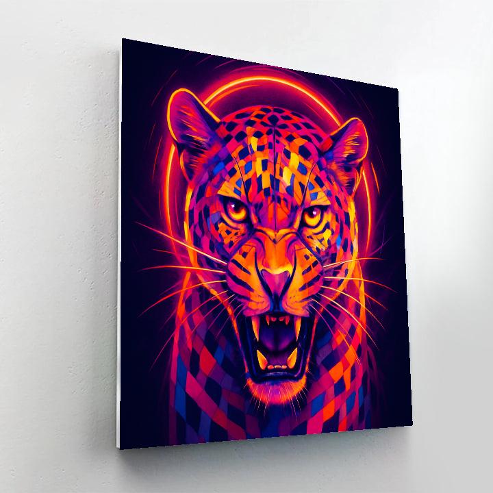 Prismatic Leopard Charge Number painting