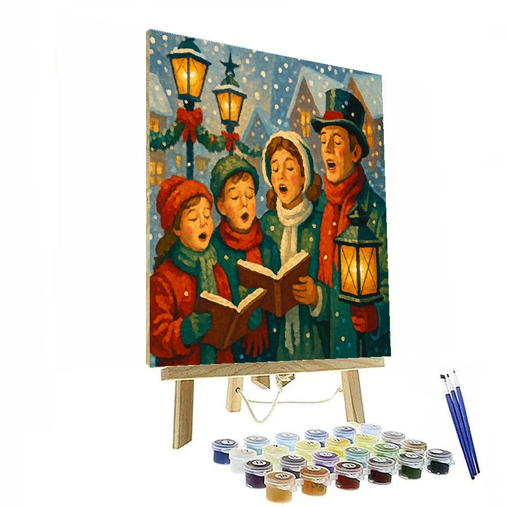 Snowfall Serenade DIY paint by numbers