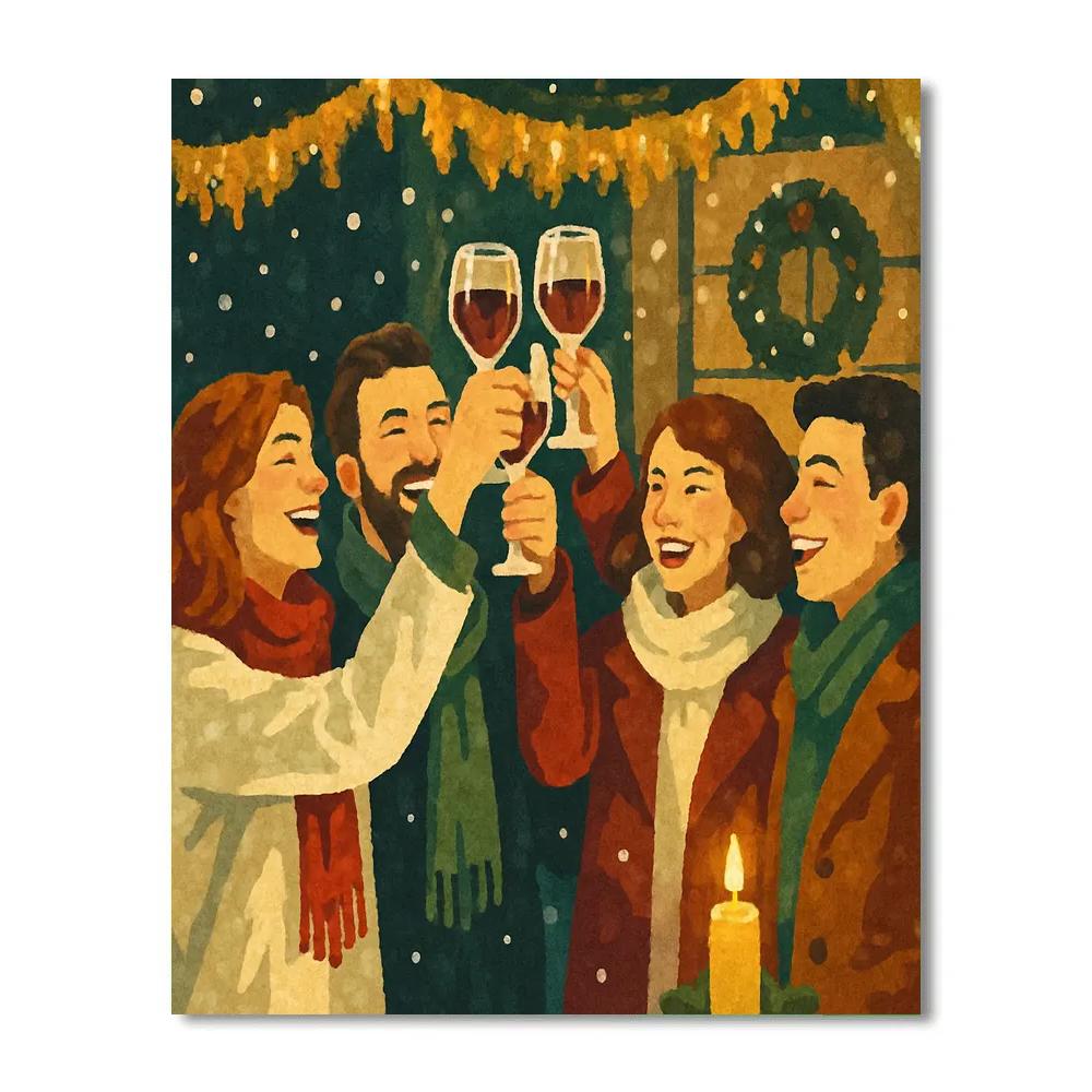 Tinsel And Twilight Toast painting number kit