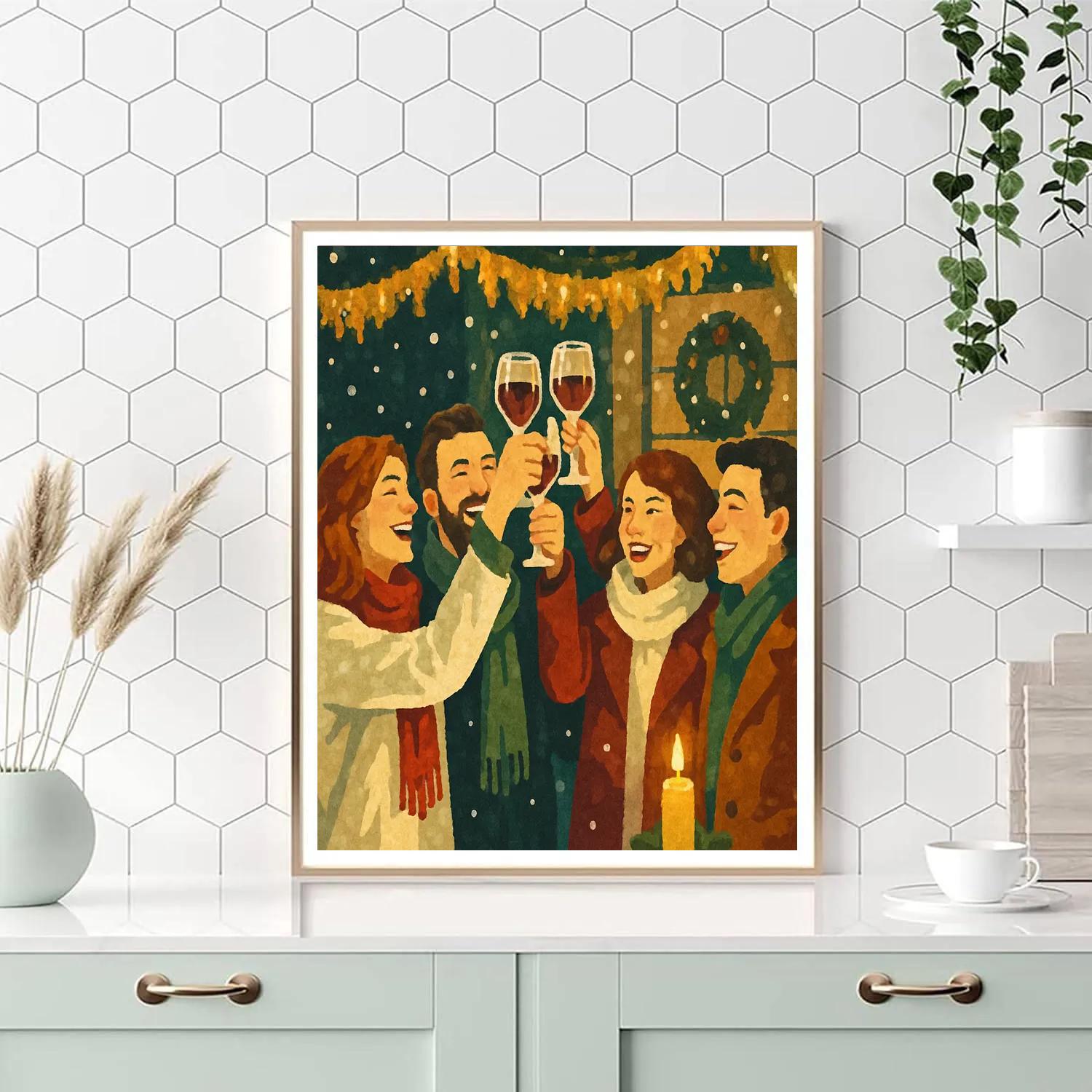 Tinsel And Twilight Toast painting number kit