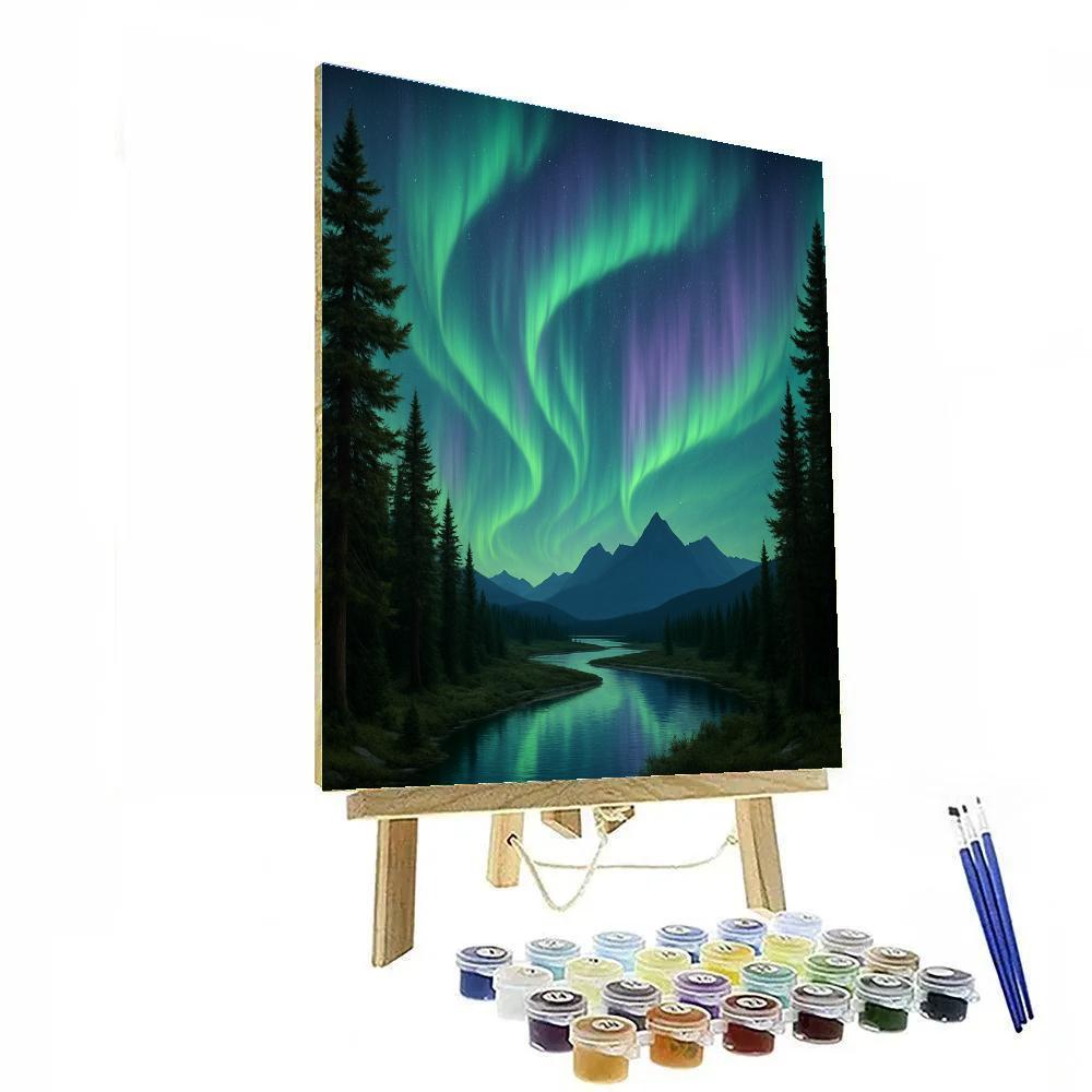 Landscape Aurora Passage paint by numbers