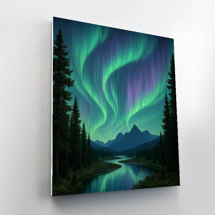 Landscape Aurora Passage paint by numbers