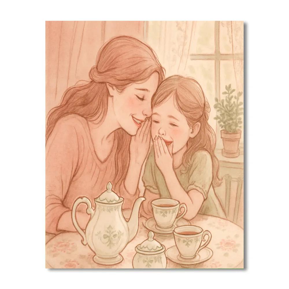 Afternoon Tea And Whispered Secrets DIY paint by numbers