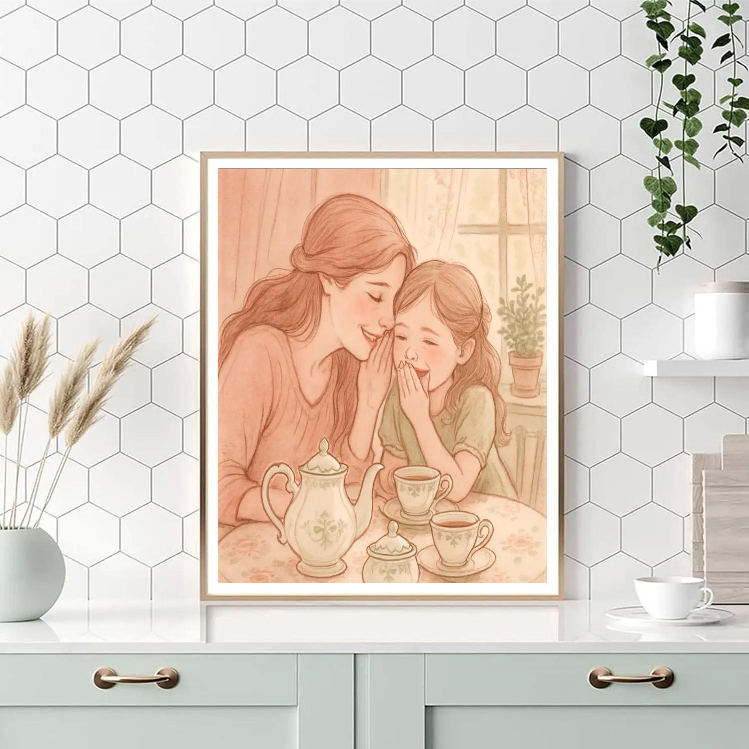 Afternoon Tea And Whispered Secrets DIY paint by numbers