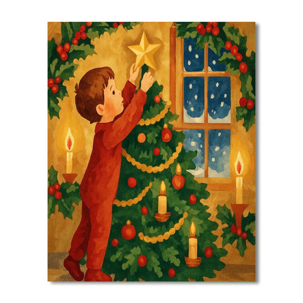 Holiday Hearth And Holly Numbered painting kits