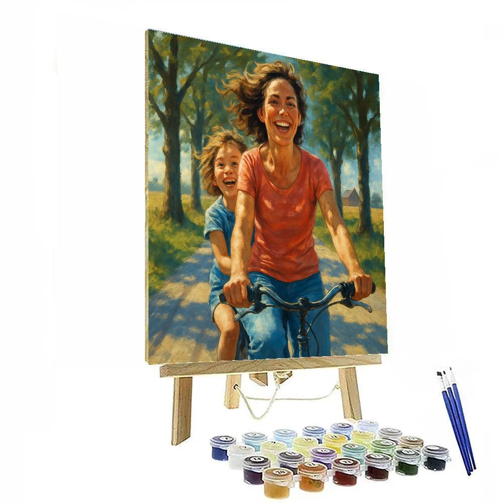 Afternoon Bicycle Ride Together paint by numbers