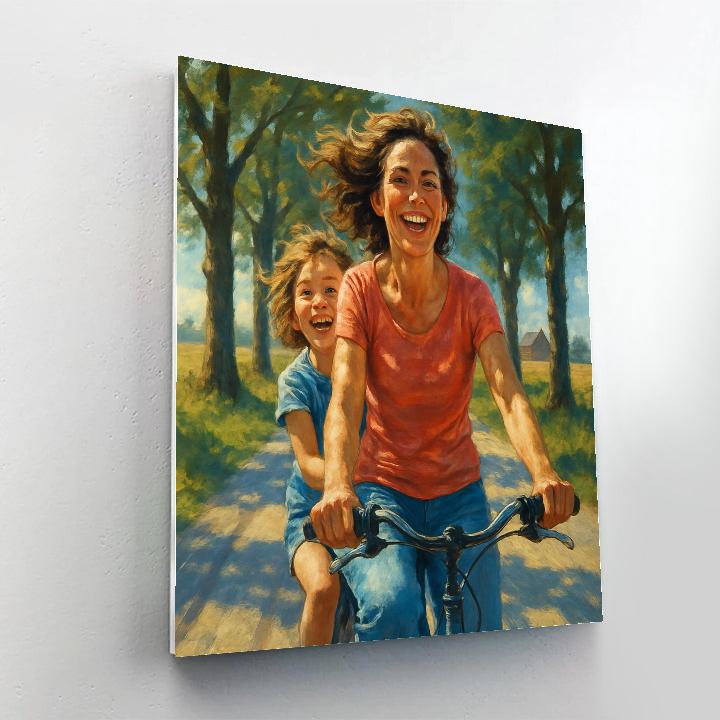 Afternoon Bicycle Ride Together paint by numbers