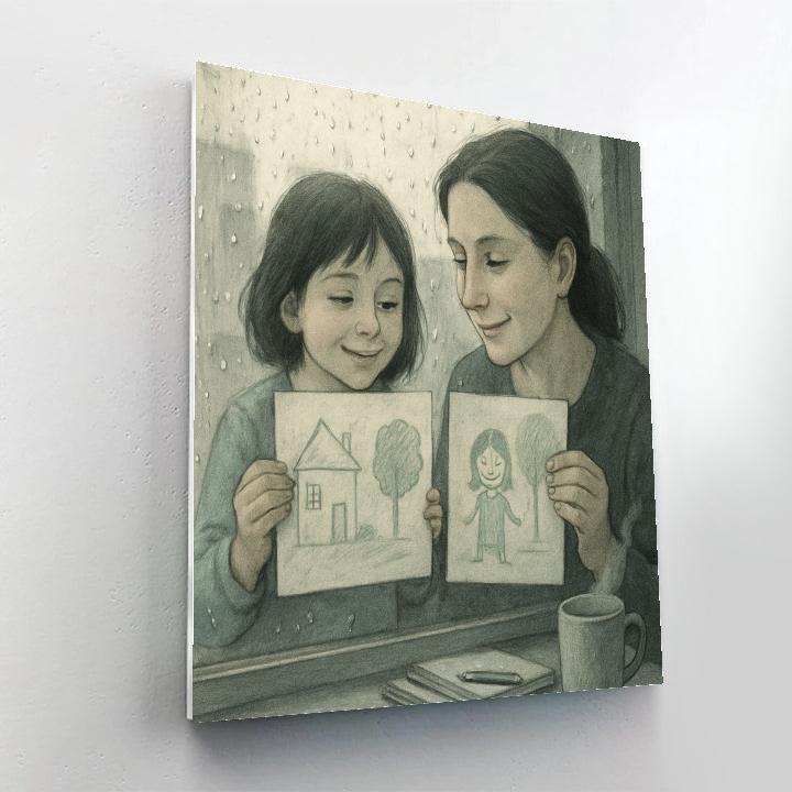 Shared Sketchbook On Rainy Window Painting by numbers kit