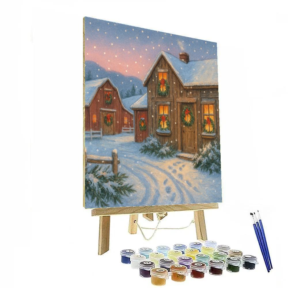 Rustic Farmhouse Snowy Holiday Glow paint by color