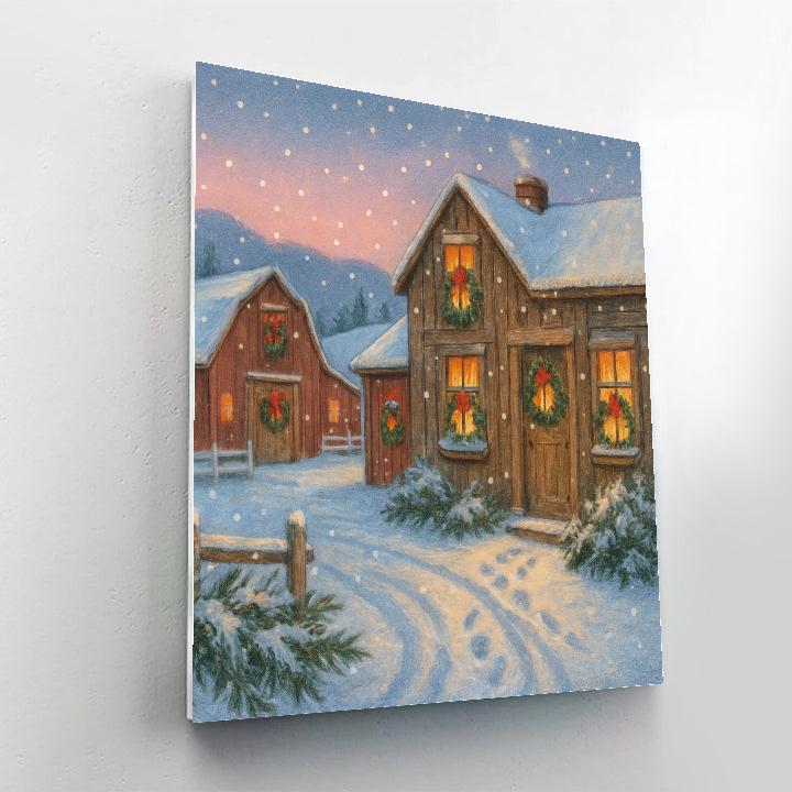 Rustic Farmhouse Snowy Holiday Glow paint by color