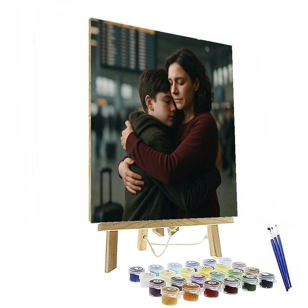 Hug At The Airport Goodbye Number painting