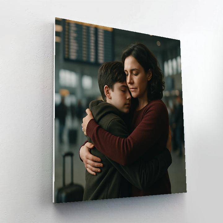 Hug At The Airport Goodbye Number painting