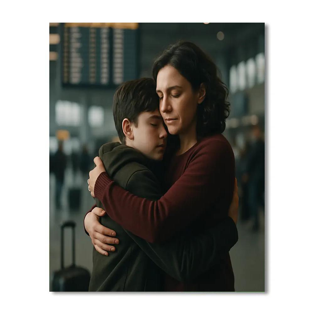 Hug At The Airport Goodbye Number painting