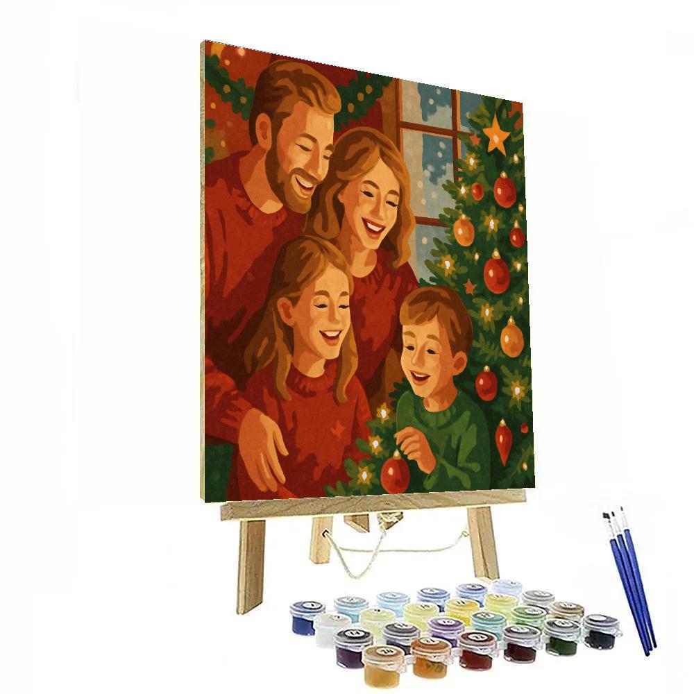 Festive Family Gather painting number kit