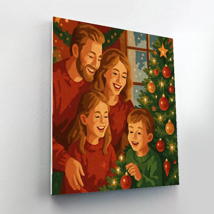 Festive Family Gather painting number kit