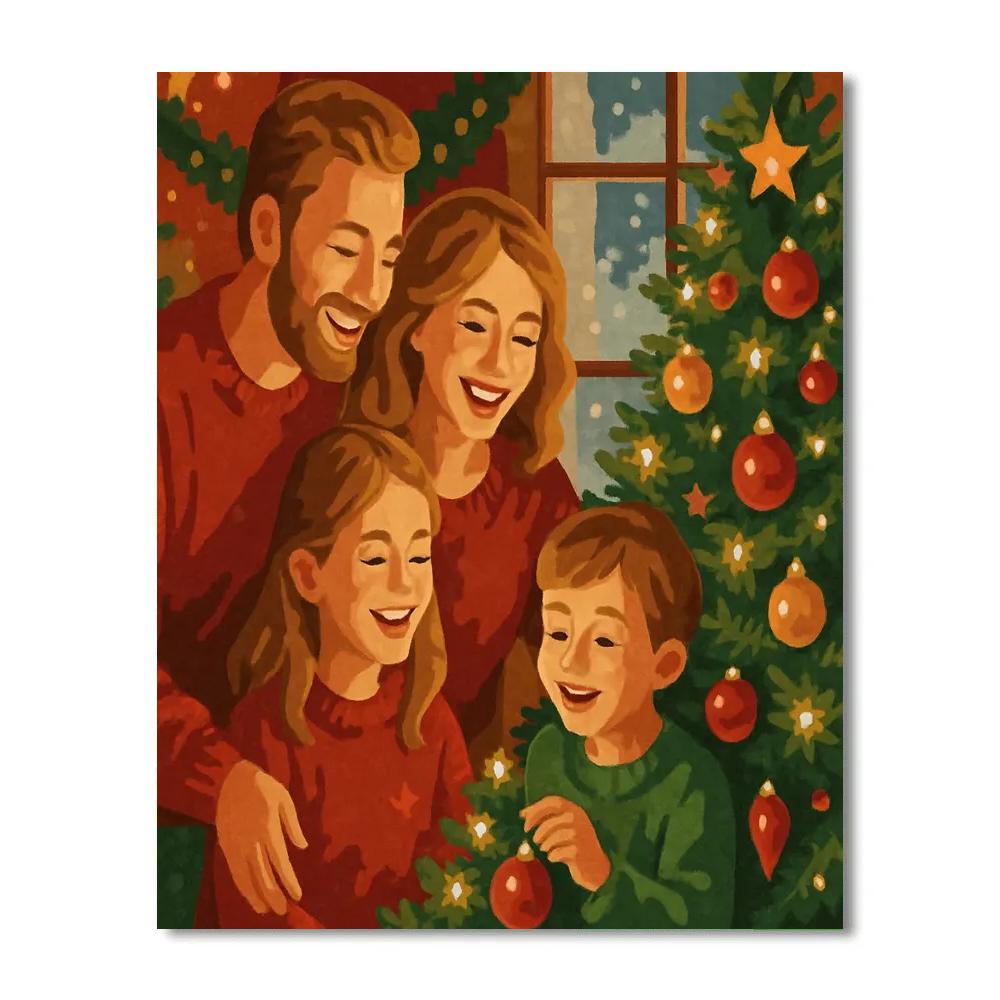 Festive Family Gather painting number kit