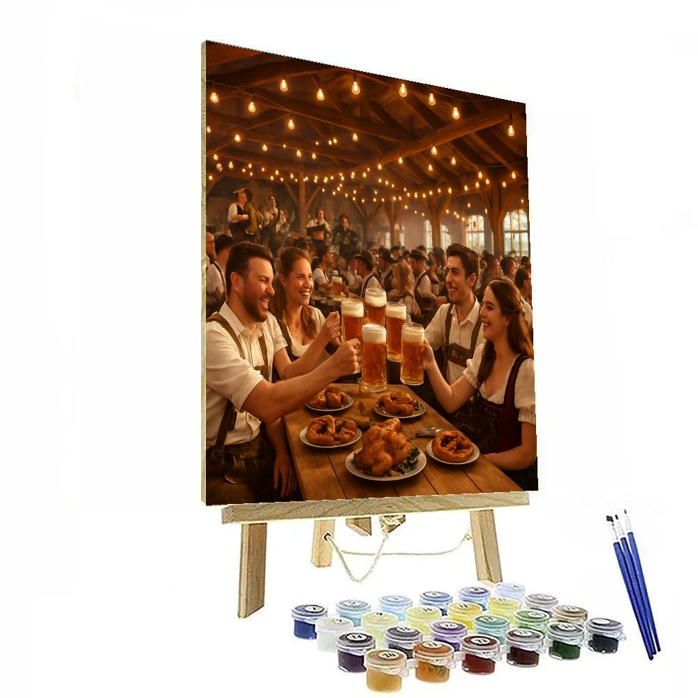 Oktoberfest Festivities In Munich Tent painting number kit