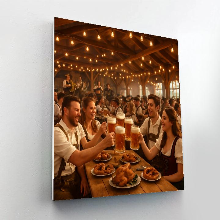 Oktoberfest Festivities In Munich Tent painting number kit