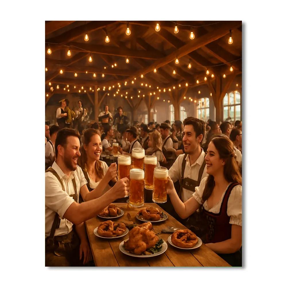 Oktoberfest Festivities In Munich Tent painting number kit
