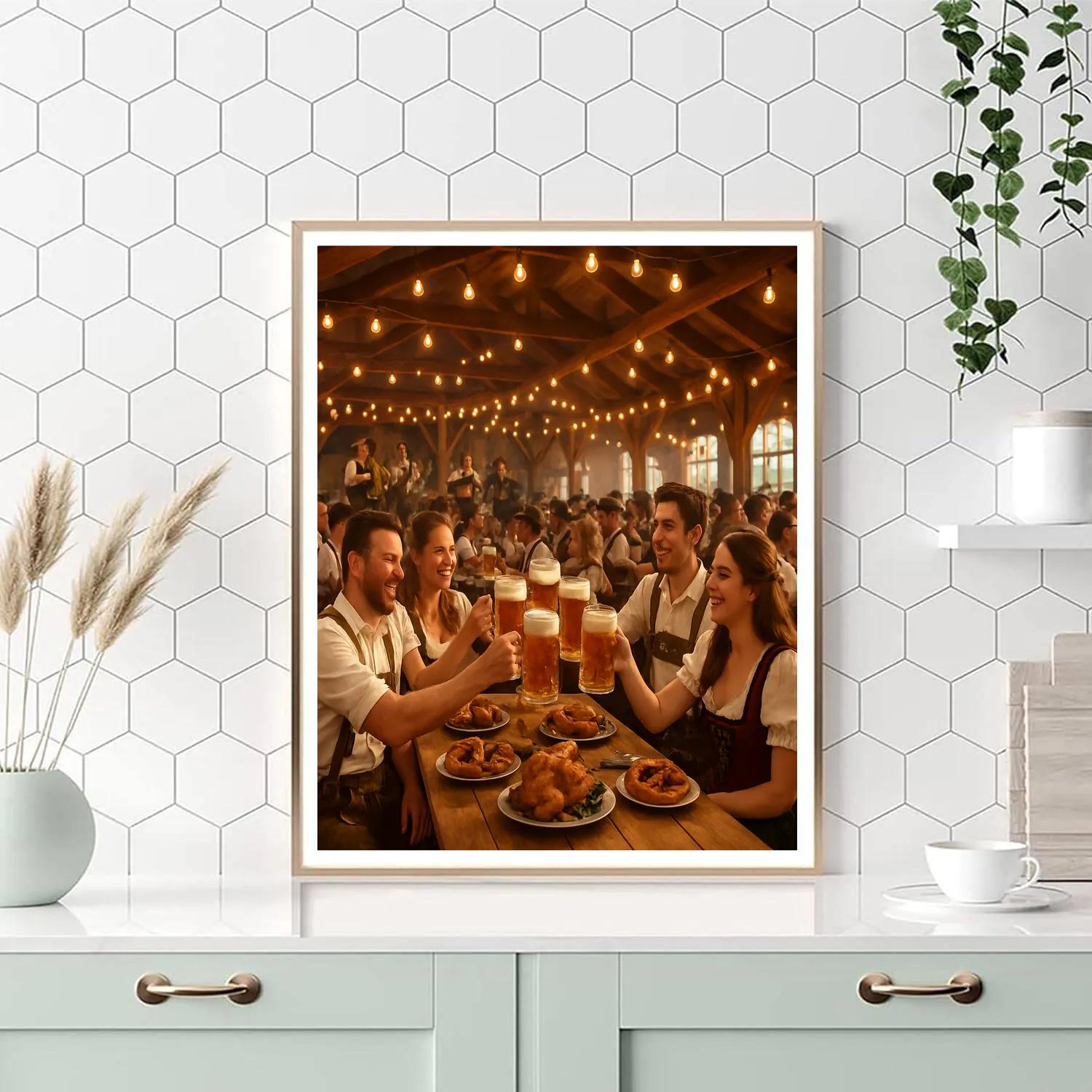 Oktoberfest Festivities In Munich Tent painting number kit