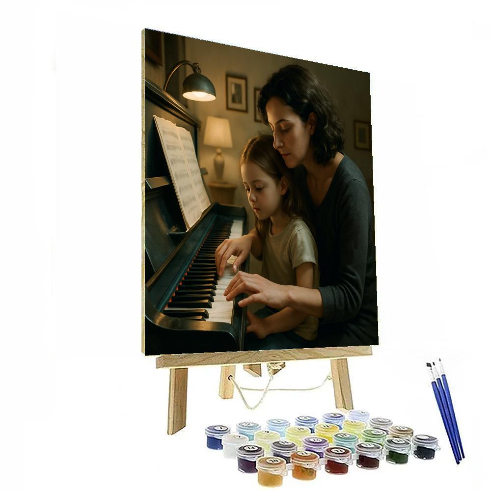 Learning To Play Piano Together paint by color