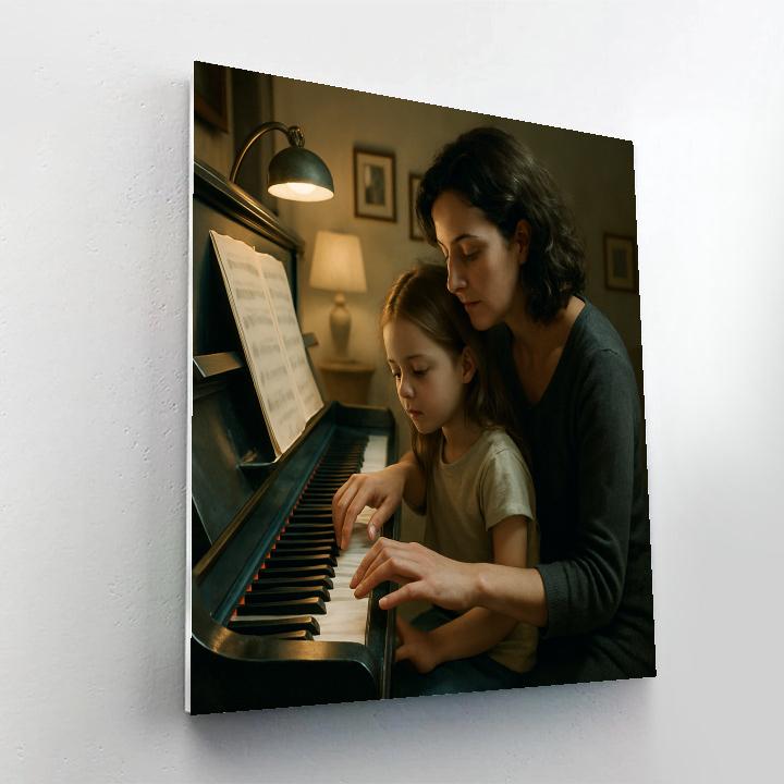 Learning To Play Piano Together paint by color