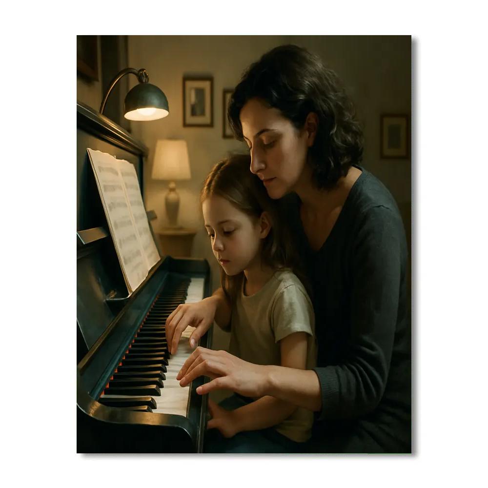 Learning To Play Piano Together paint by color