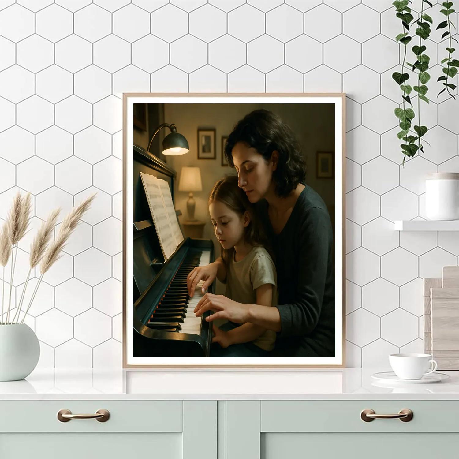 Learning To Play Piano Together paint by color