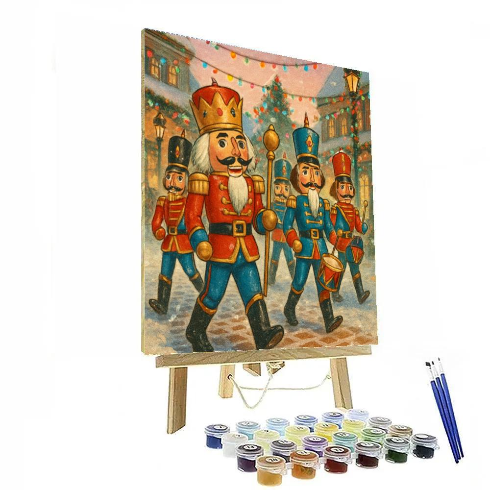 Nutcracker Parade Holiday Charm painting number kit