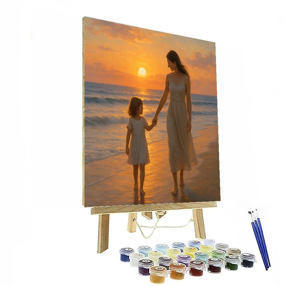 Mother And Child Sunset Stroll DIY paint by numbers