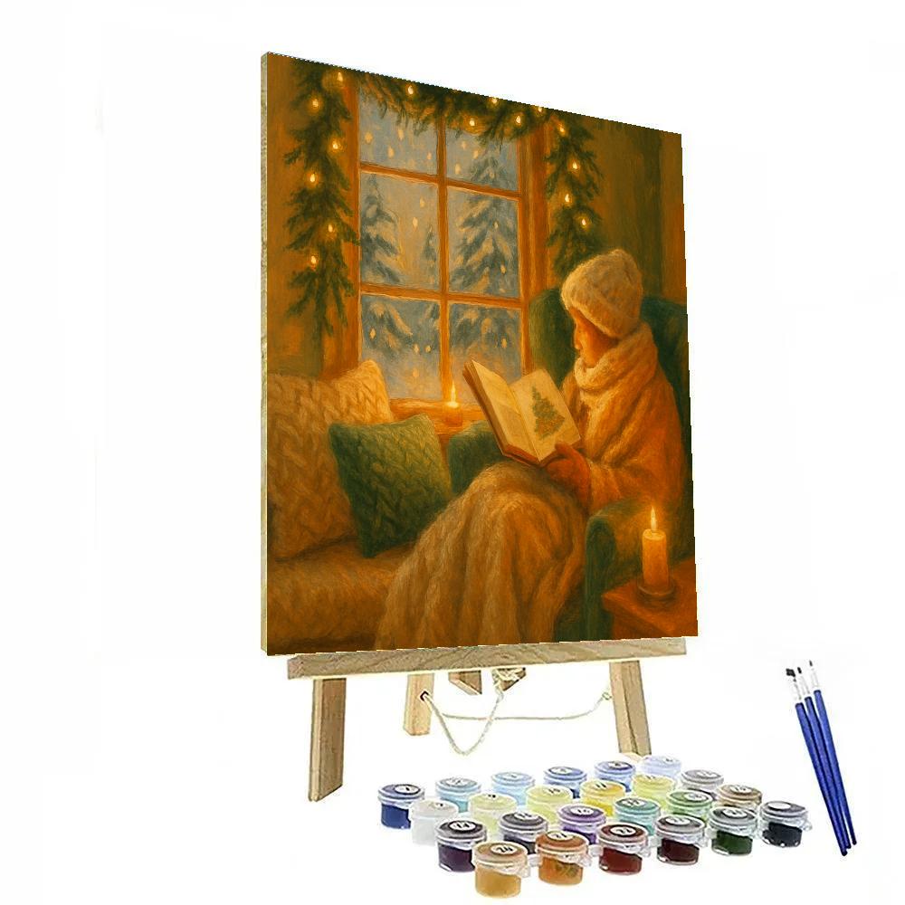 Cosy Reading Nook Christmas Bliss Numbered painting kits