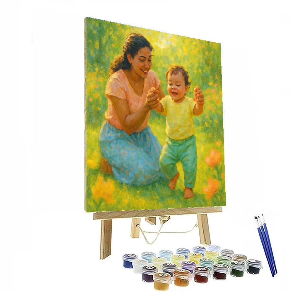 First Steps Celebration With Mother paint by color
