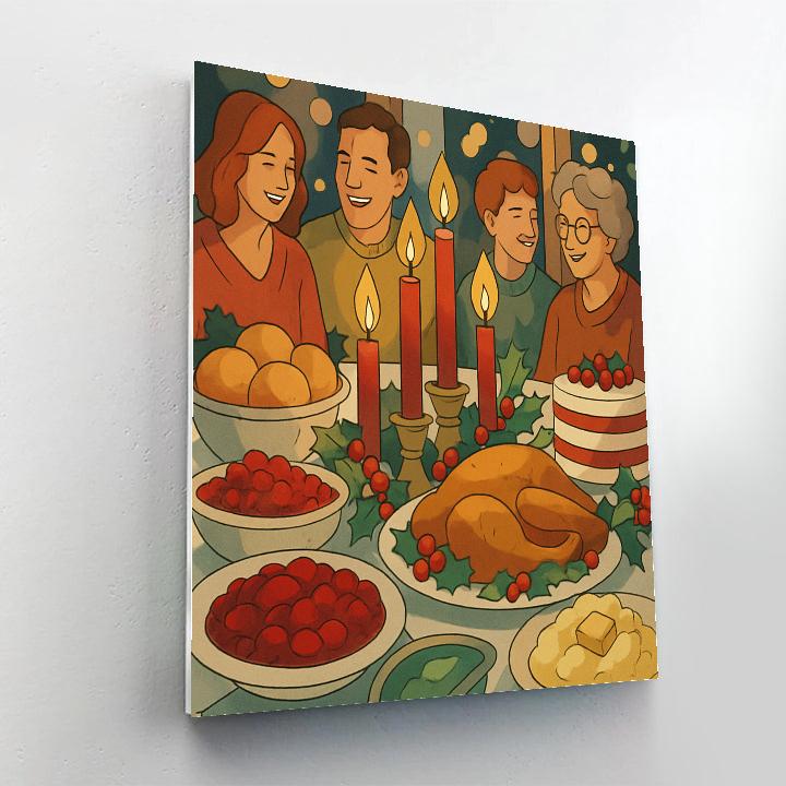 Holly Jolly Feast paint by numbers