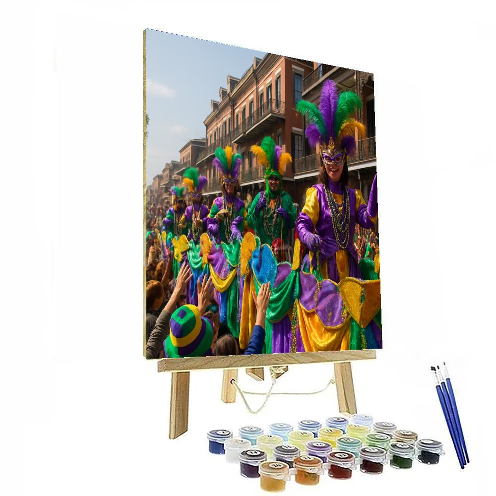 Mardi Gras Parade On New Orleans Streets paint by number