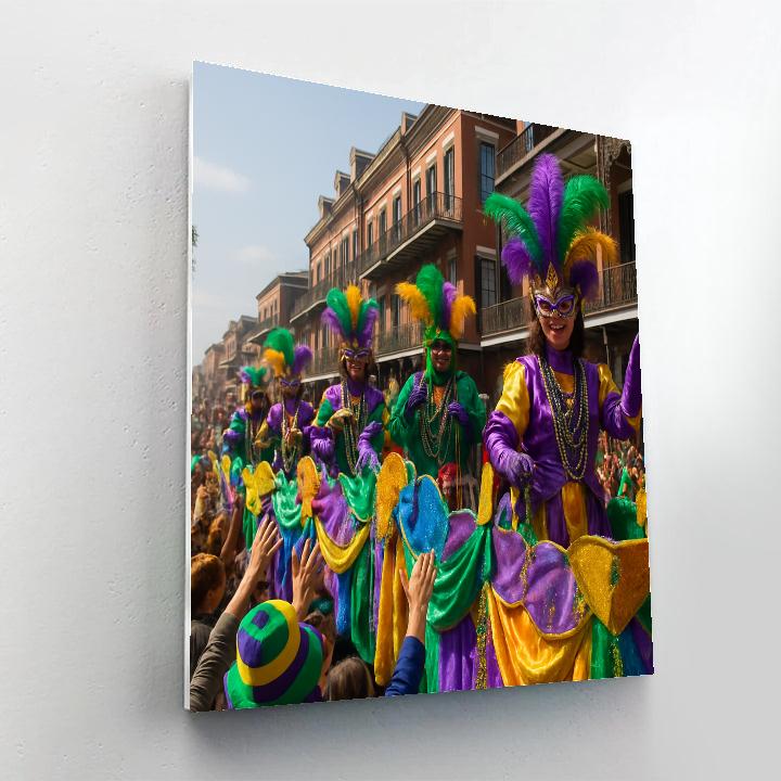 Mardi Gras Parade On New Orleans Streets paint by number