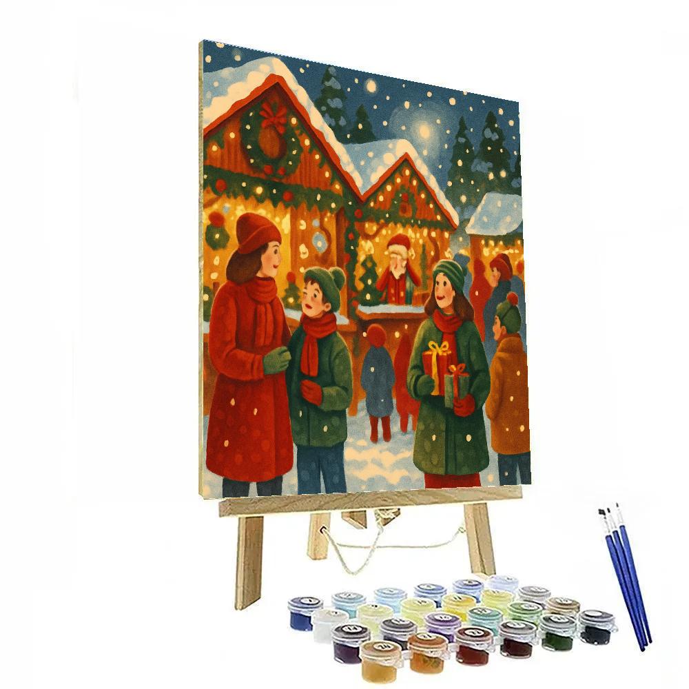 Enchanted Christmas Market paint by numbers