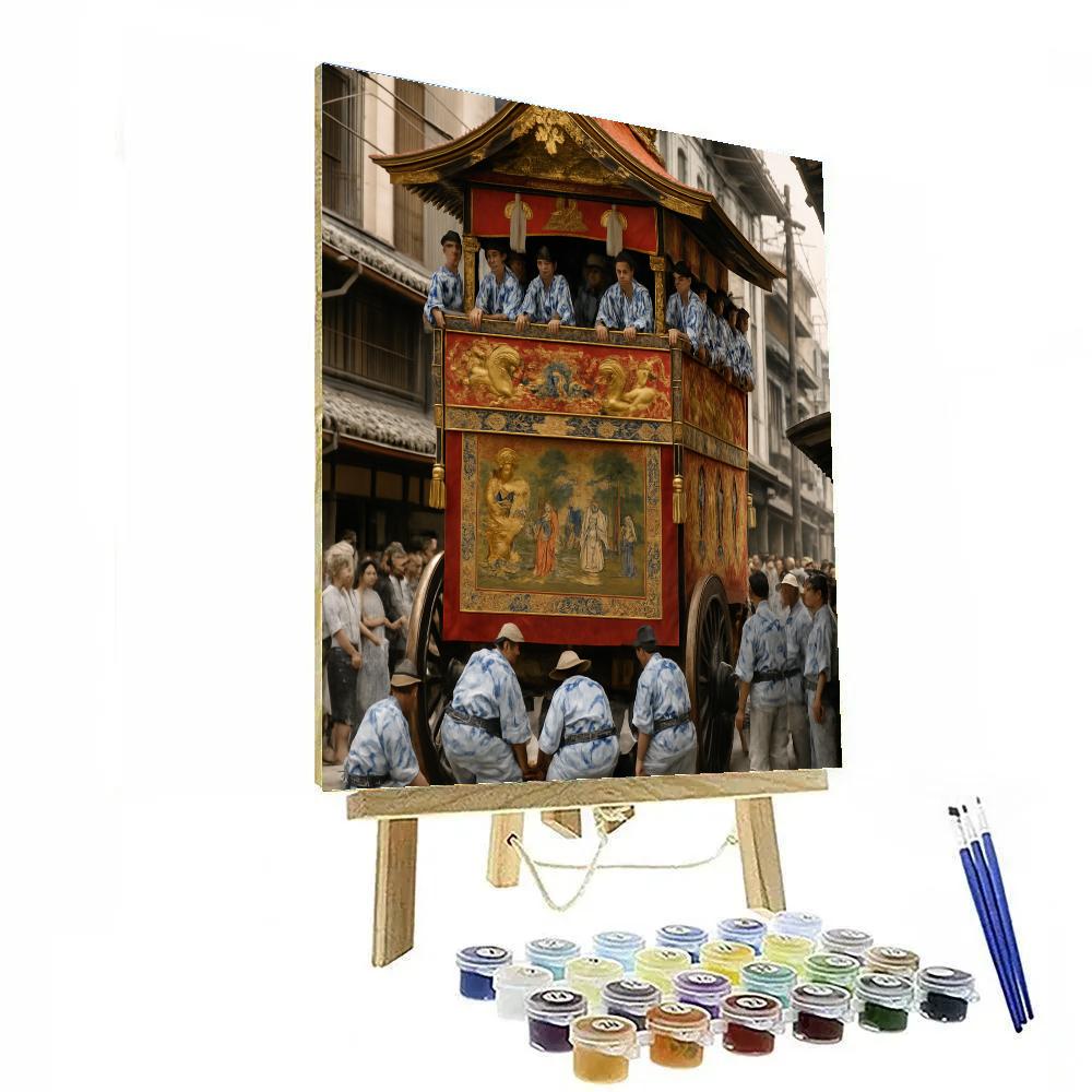 Gion Matsuri Traditional Yamahoko Float Number painting