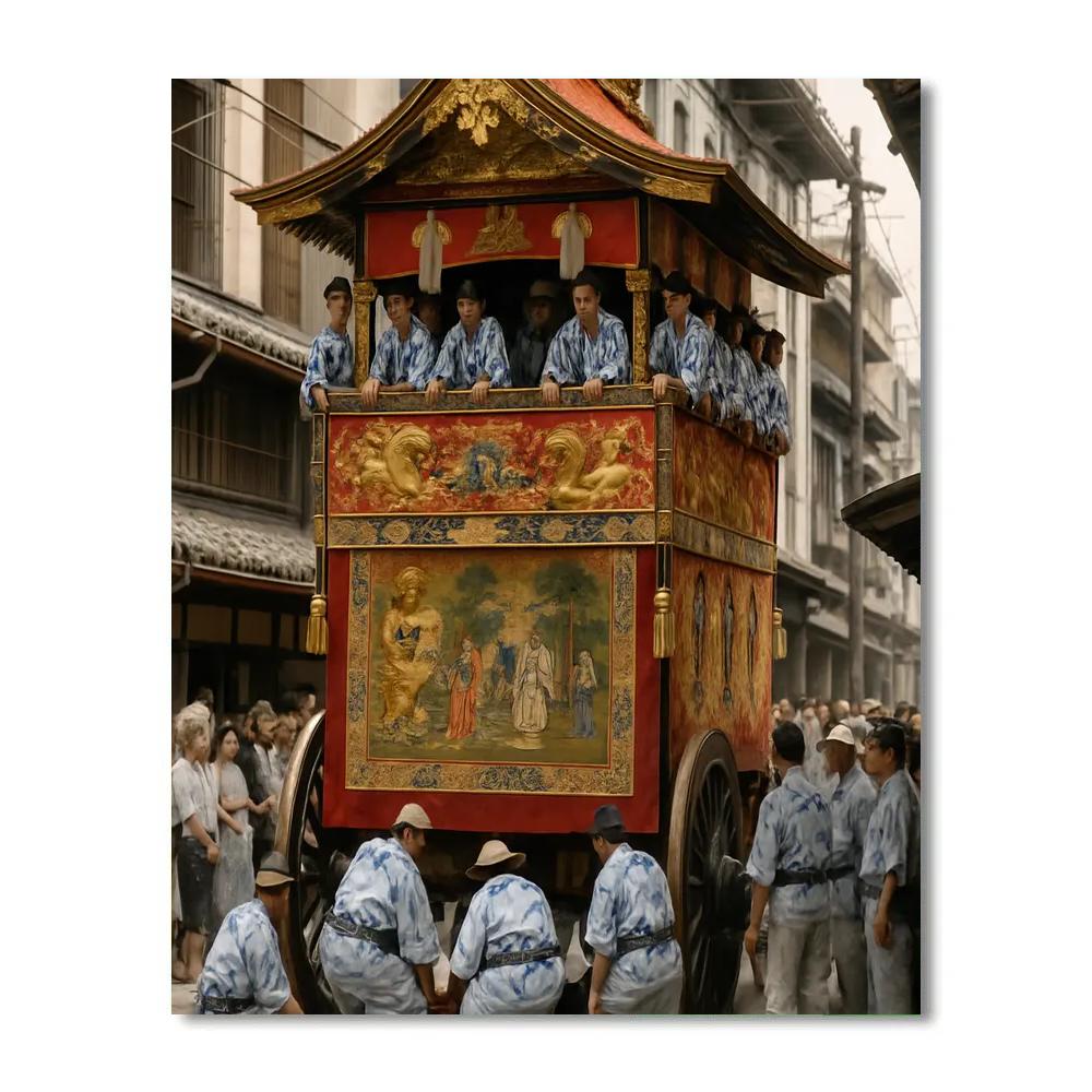 Gion Matsuri Traditional Yamahoko Float Number painting