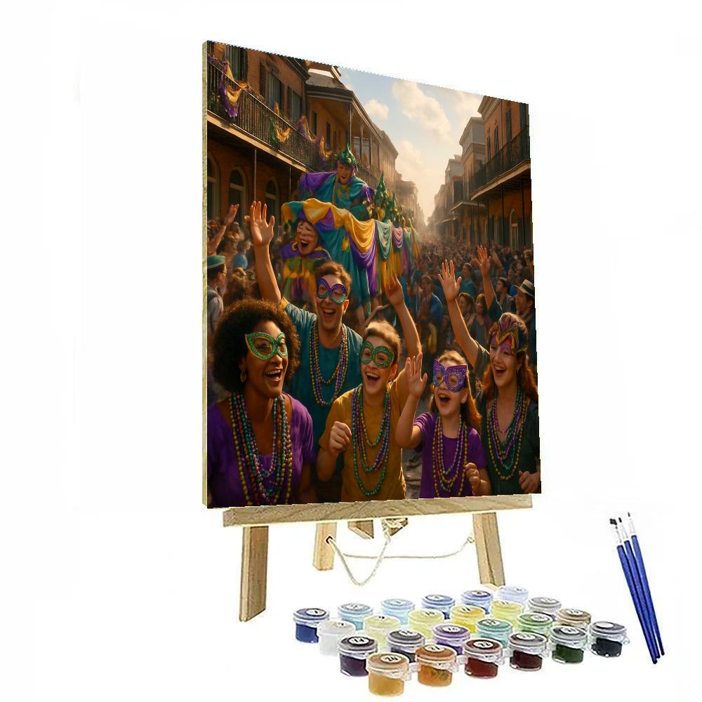Vibrant Mardi Gras Parade Paint by numbers kits