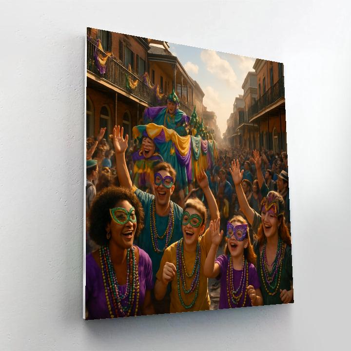 Vibrant Mardi Gras Parade Paint by numbers kits