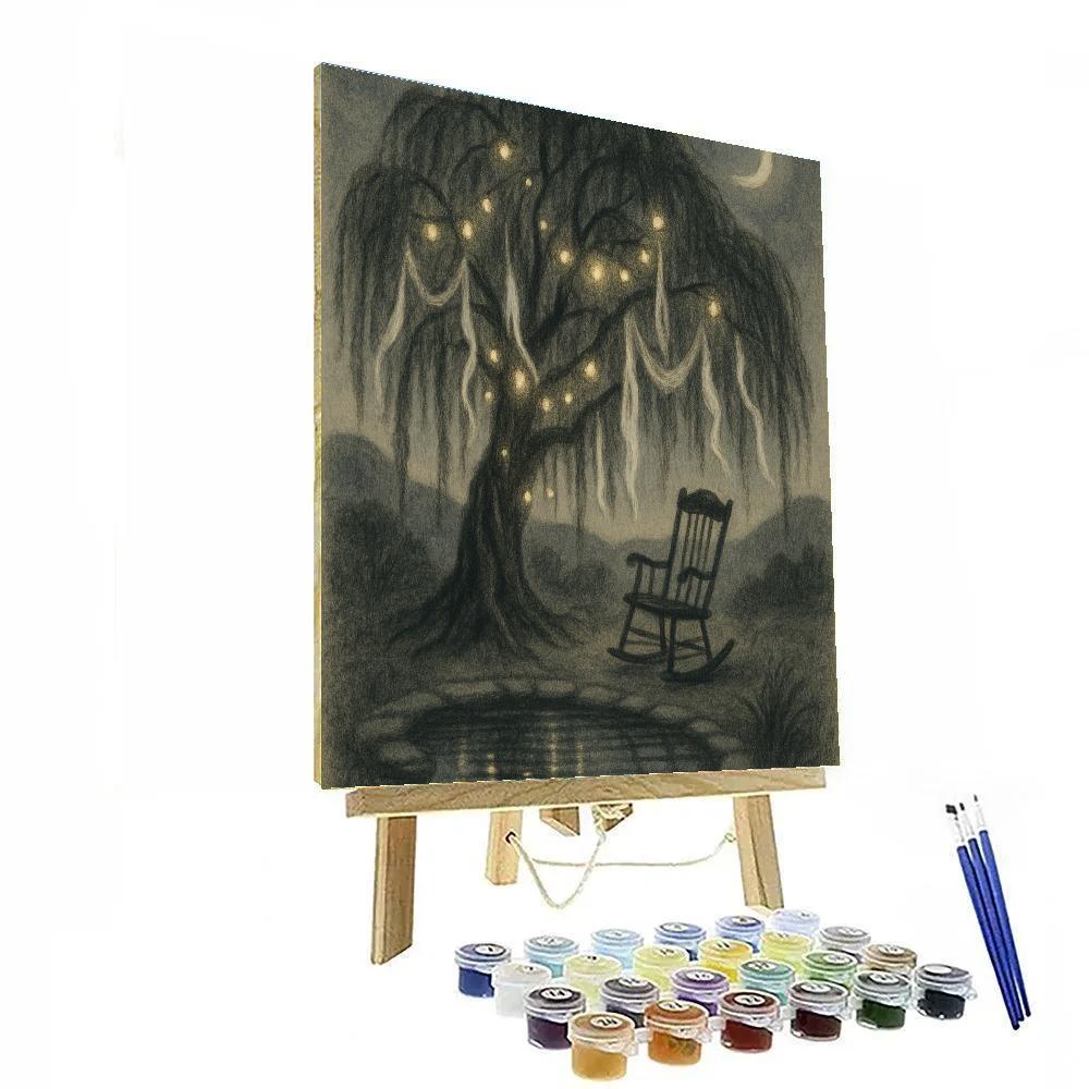 Lanterns Beneath The Willow paint by color