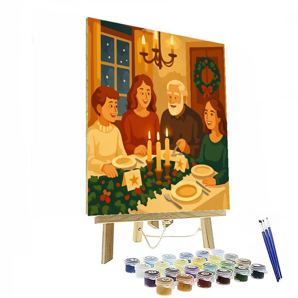 Starlit Supper Garland paint by numbers