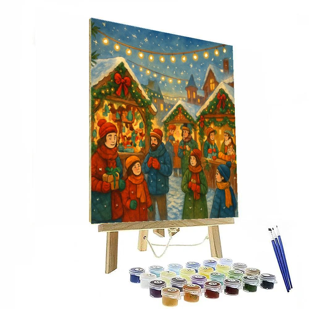 Holiday Market Festive Cozy Cheer Painting by numbers kit