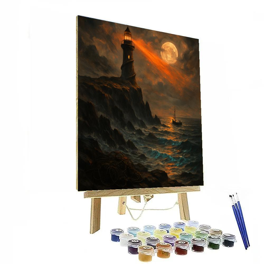 Pumpkin Lighthouse Coast Numbered painting kits