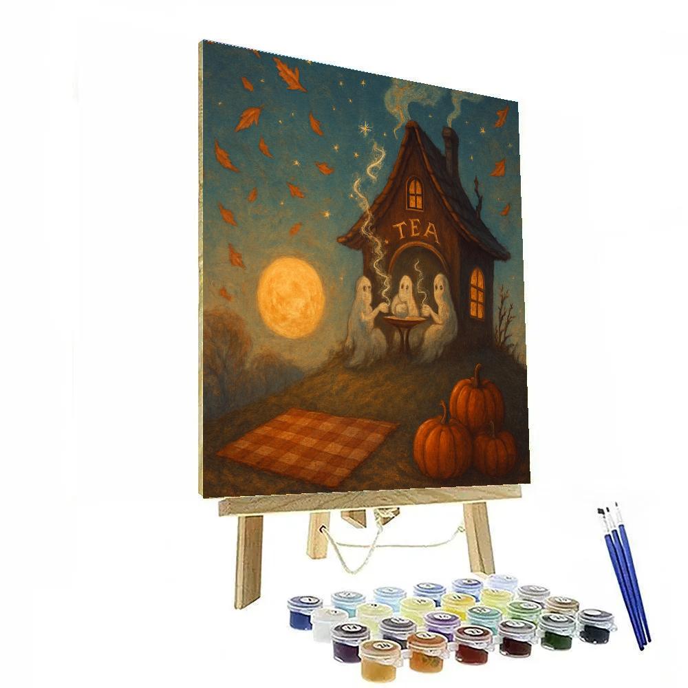 Harvest Moon Tea House Number painting