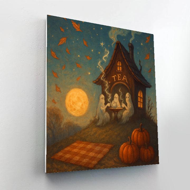 Harvest Moon Tea House Number painting