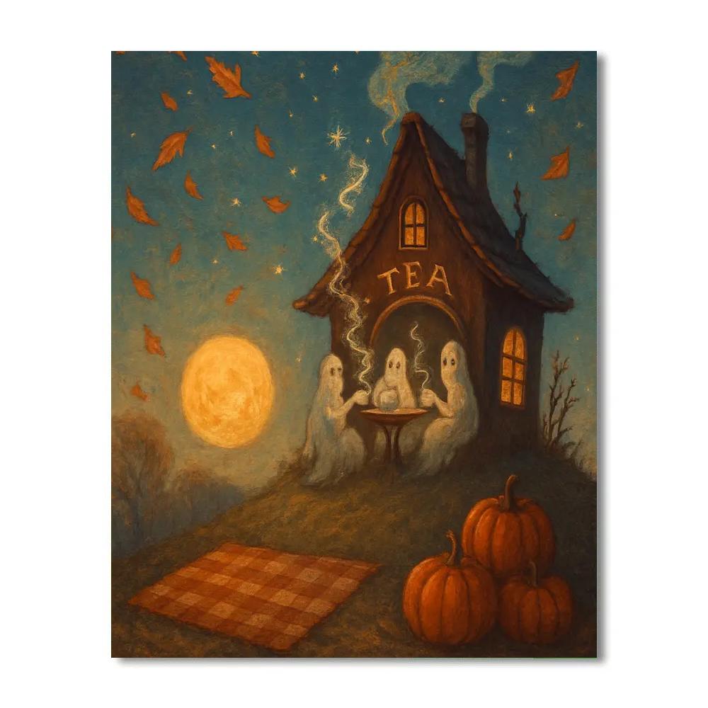 Harvest Moon Tea House Number painting