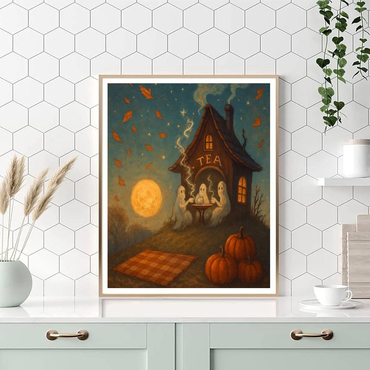 Harvest Moon Tea House Number painting